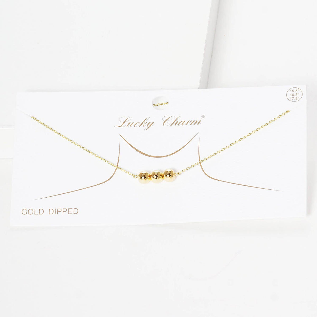 Gold Gorjana Newport Beaded Necklace