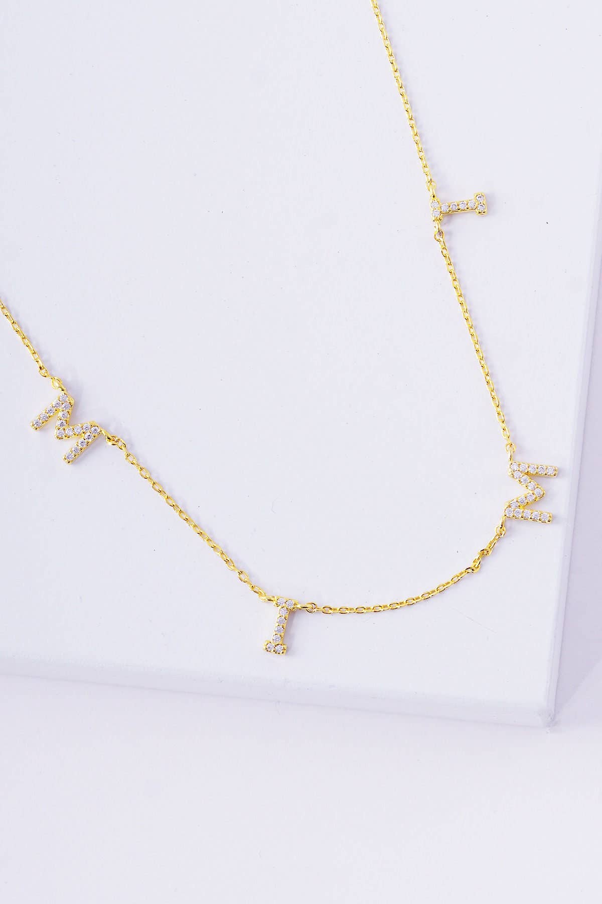 Gold Mimi Spaced Letter Necklace