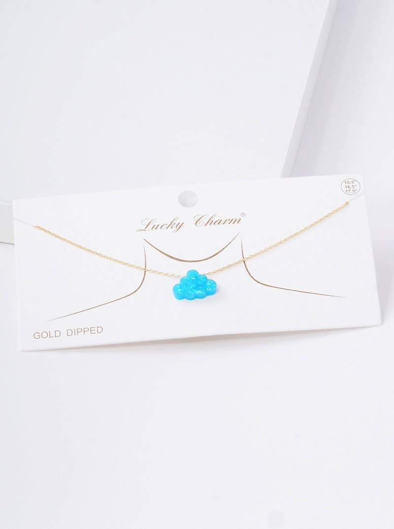 Gold Plated Opal Cloud Necklace
