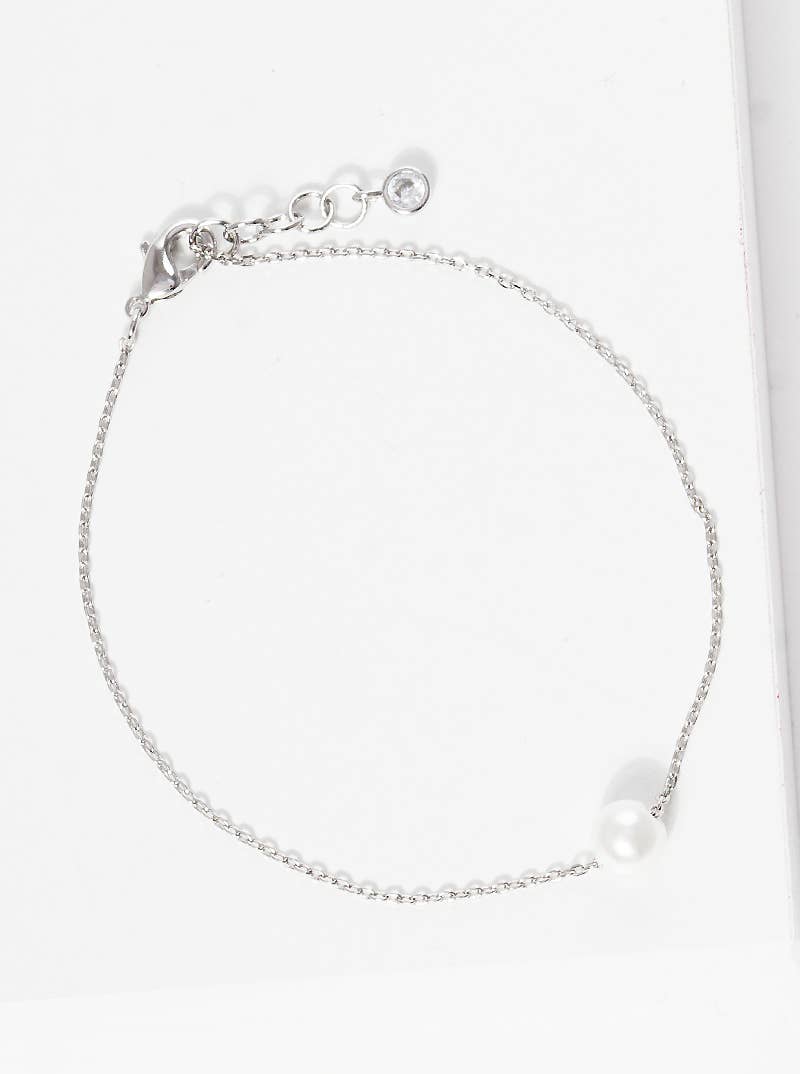 Minimalist Pearl Chain Bracelet