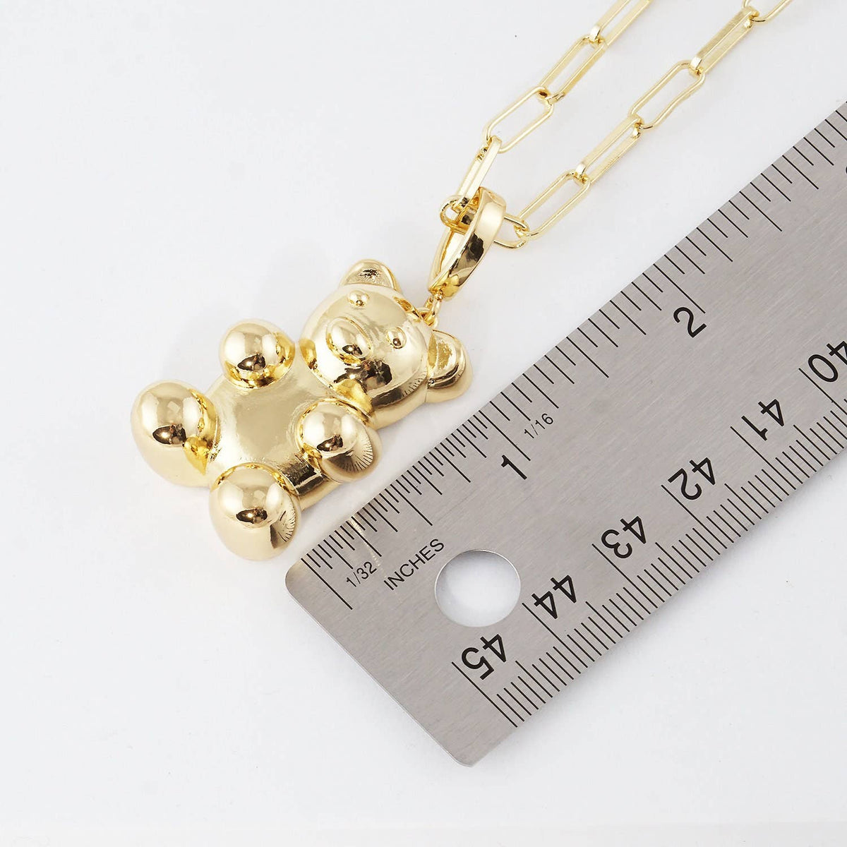 Gold Plated Teddy Bear Necklace