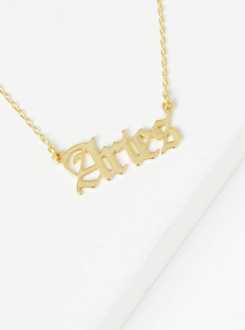 Gold Plated Zodiac Sign Necklace