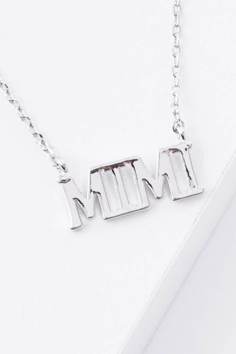 Gold Plated Bold Letter Mimi Necklace