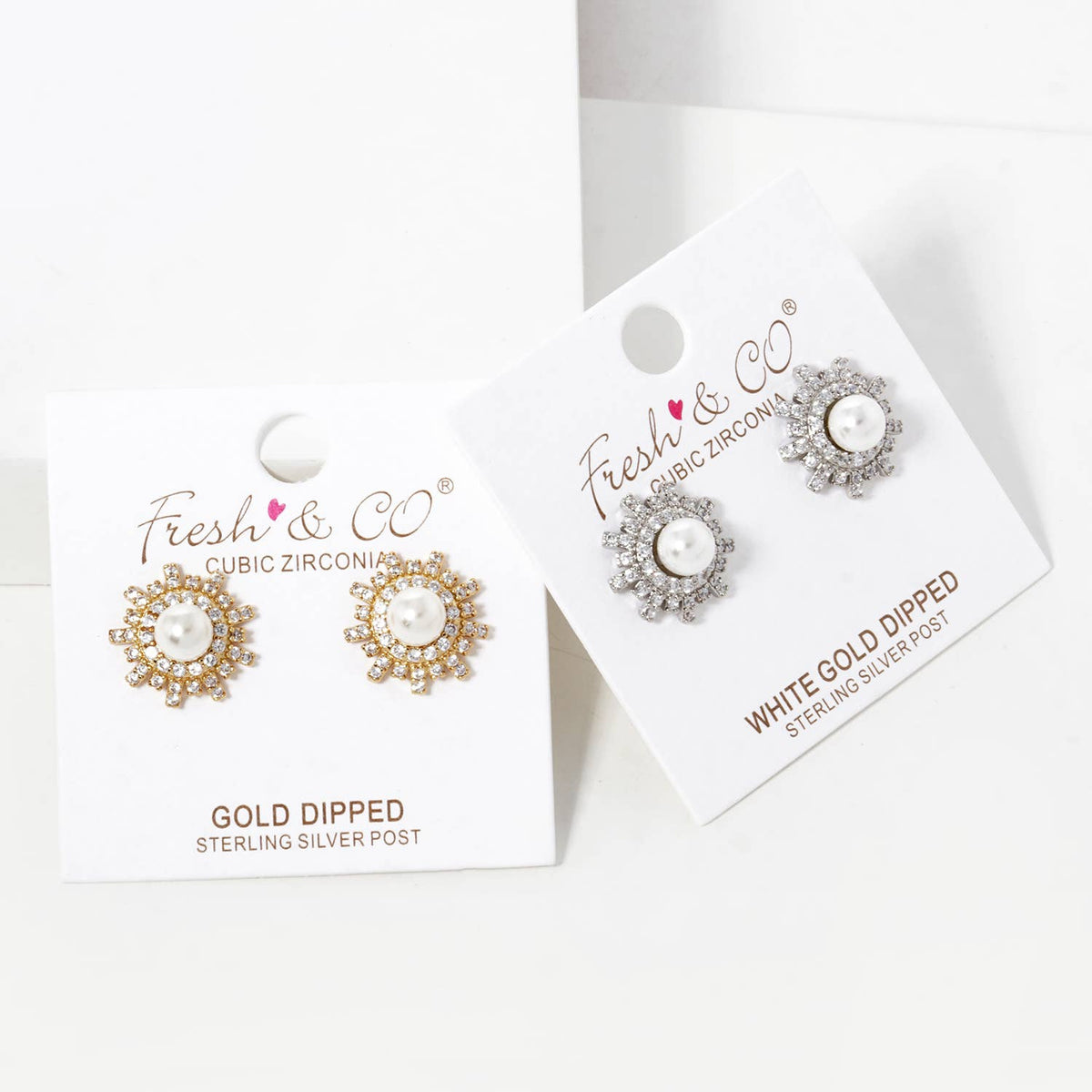 Freshwater Pearl Sunburst Stud Earrings