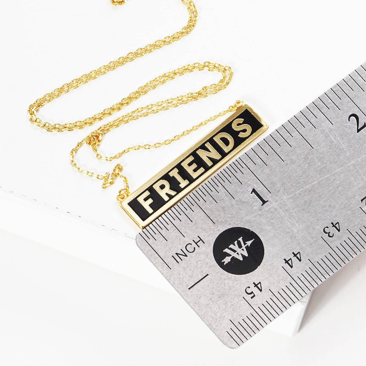 Gold Plated Mini Bar FRIENDS Necklace