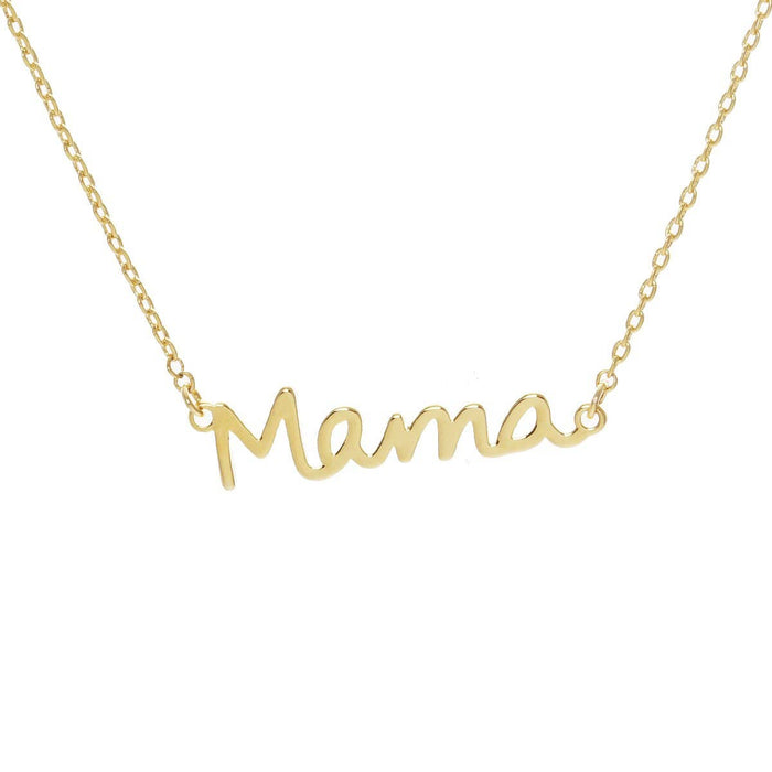 Gold Plated Bold Mama Letter Necklace