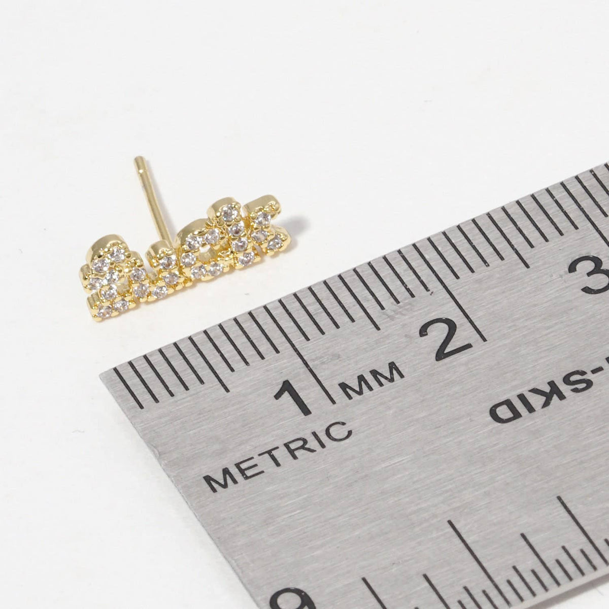 Gold Plated Fxxk You Stud Earrings