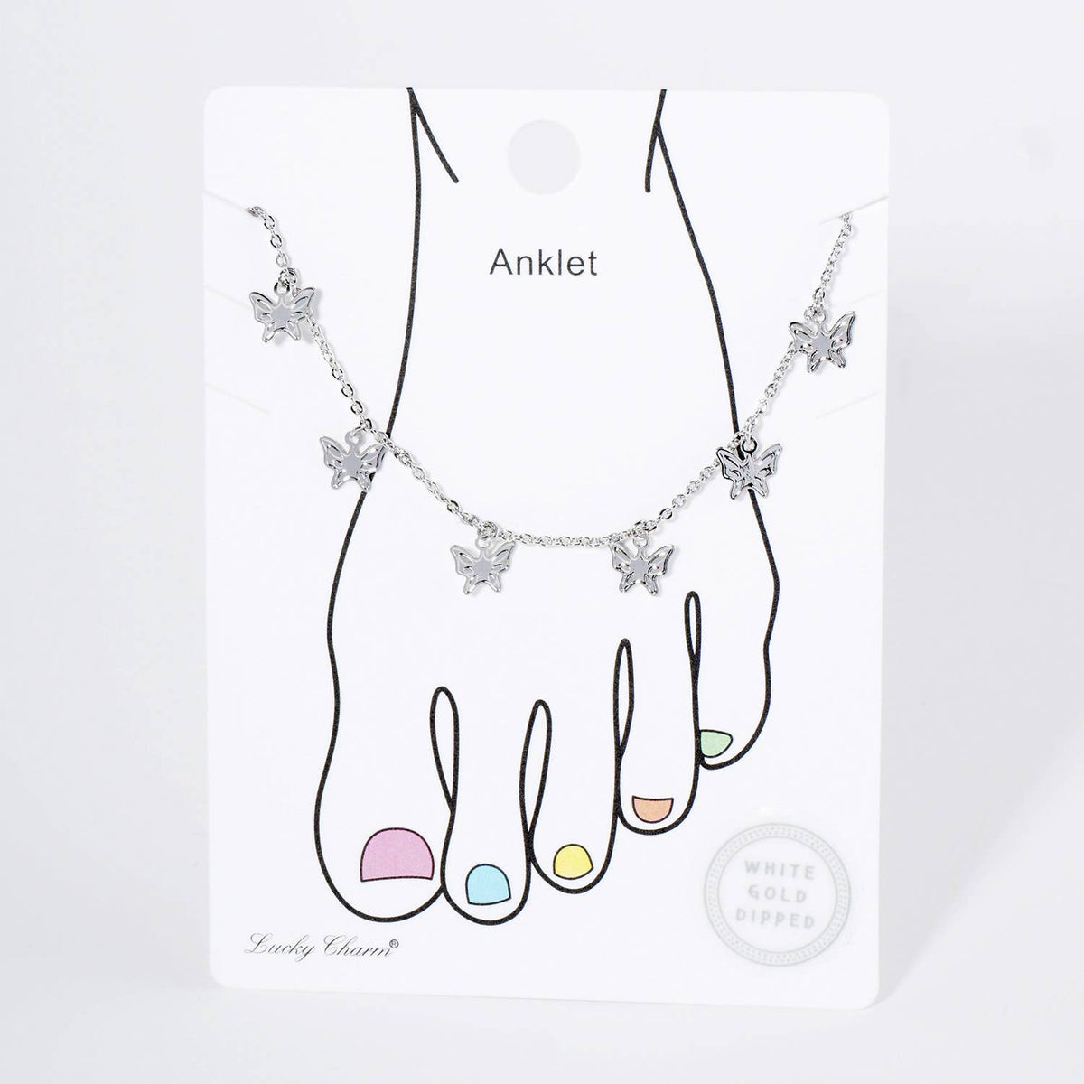 Dainty Butterfly Charm Anklet