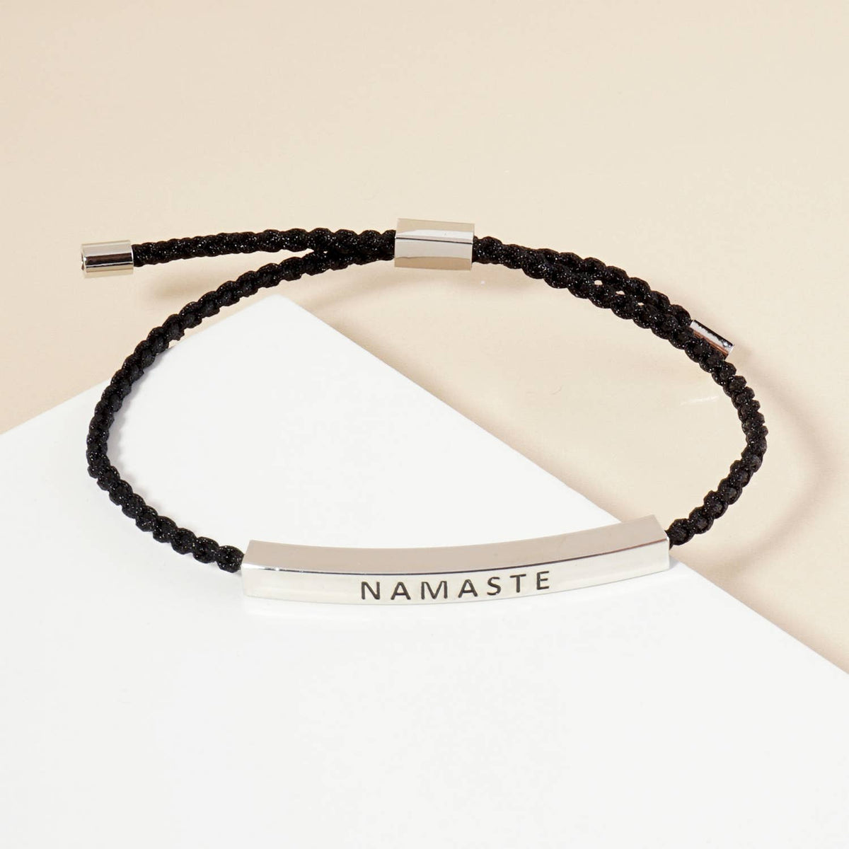 Inspirational Messages "Namaste" Tube Bar Bracelet