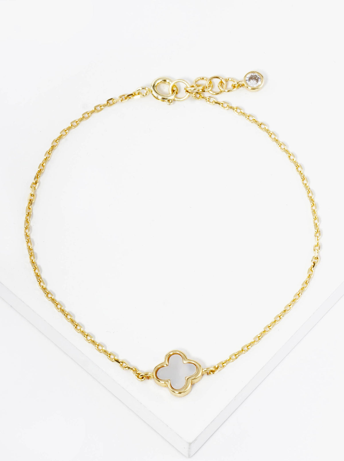 Dainty Clover Charm Bracelet