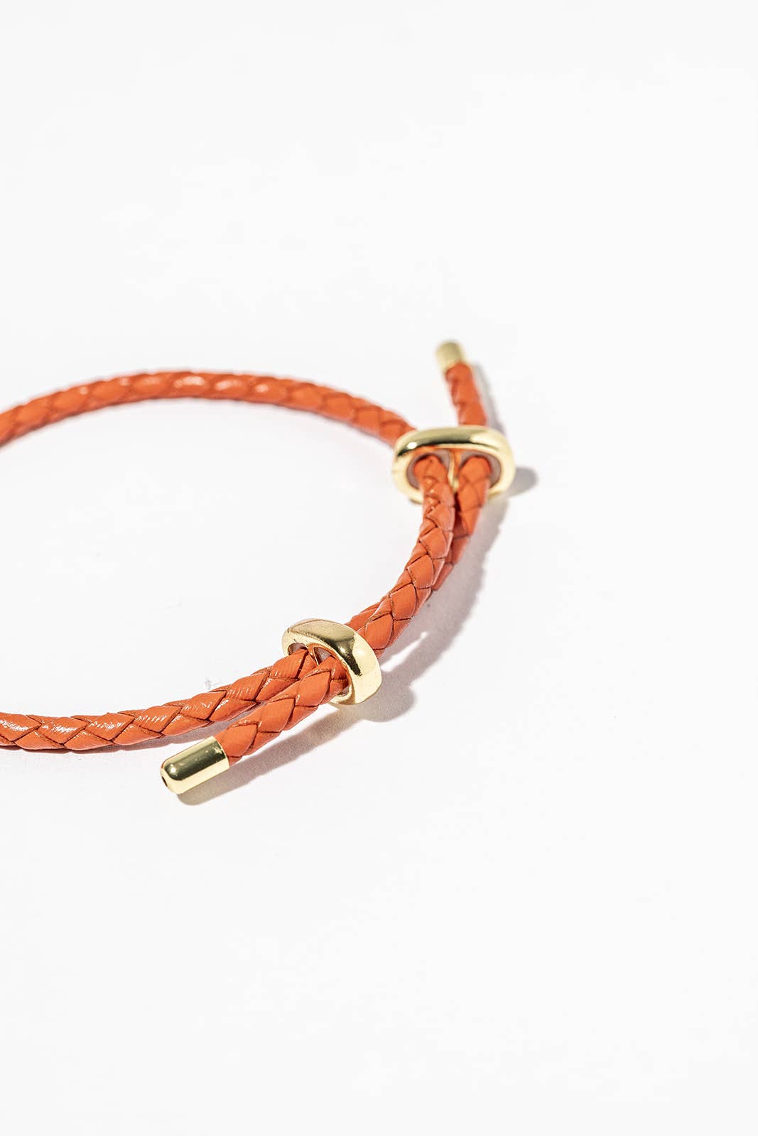 The Radiance Within Braided Leather & Gold Accent Bracelet