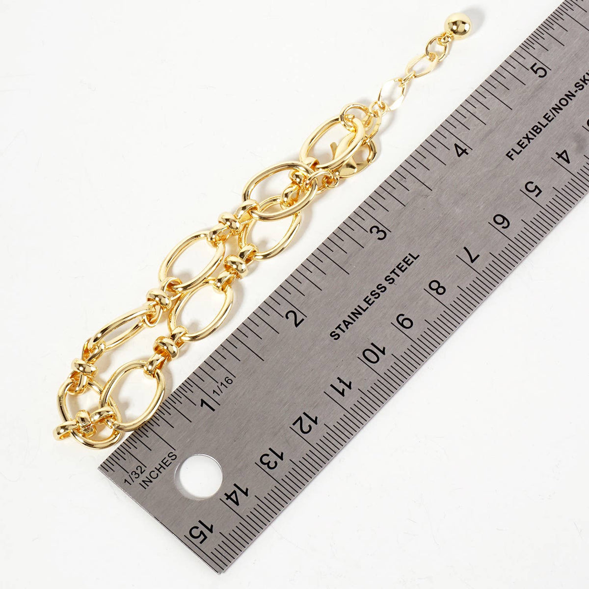 Minimalist Oval Link Chain Bracelet