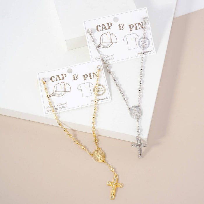 Cap & Pin Rosary Chain Accessory