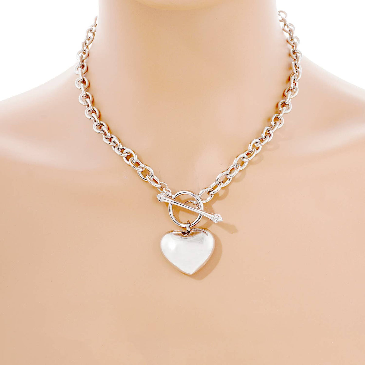Gold Plated Heart Pendant Necklace