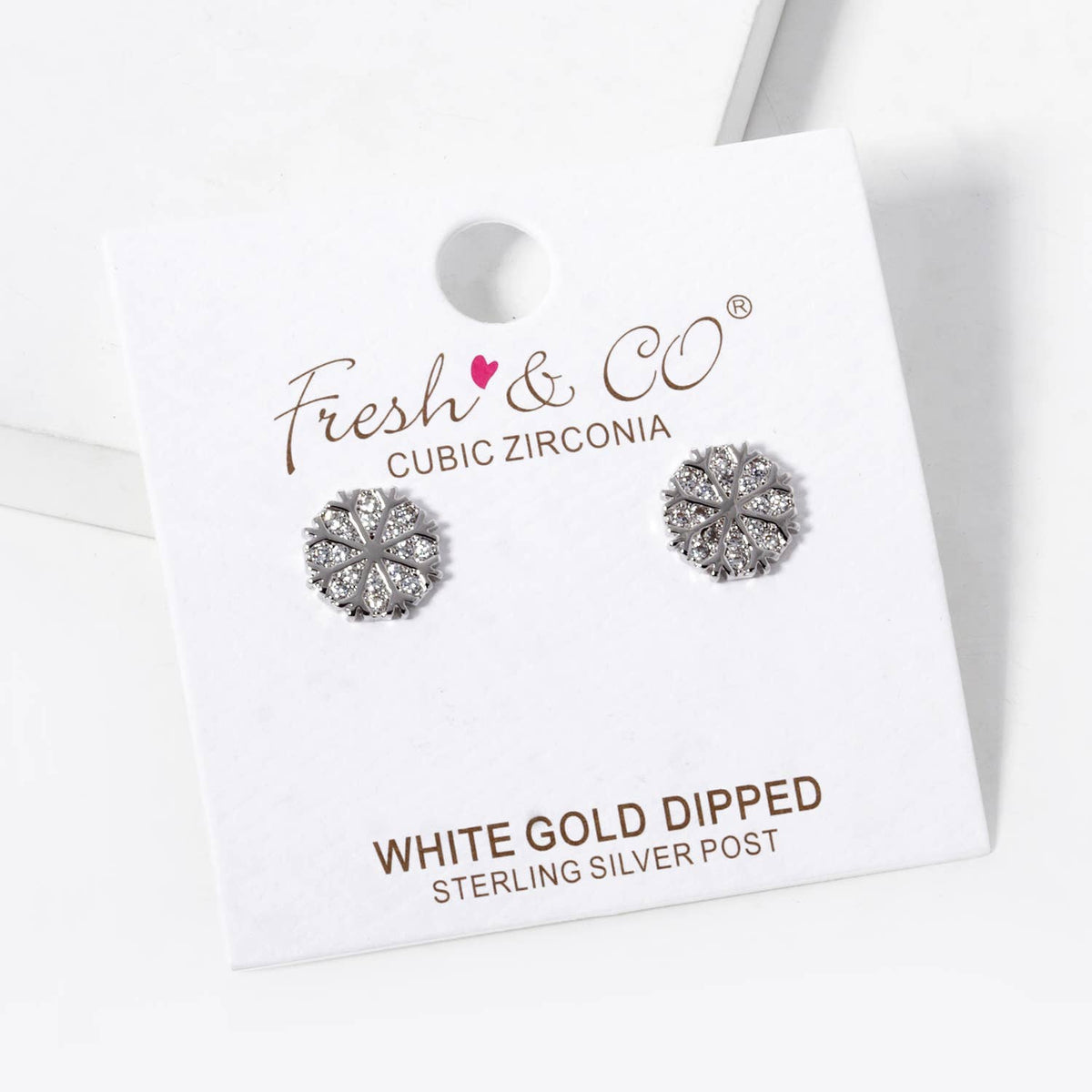 Gold Dipped Snowflake Stud Earrings