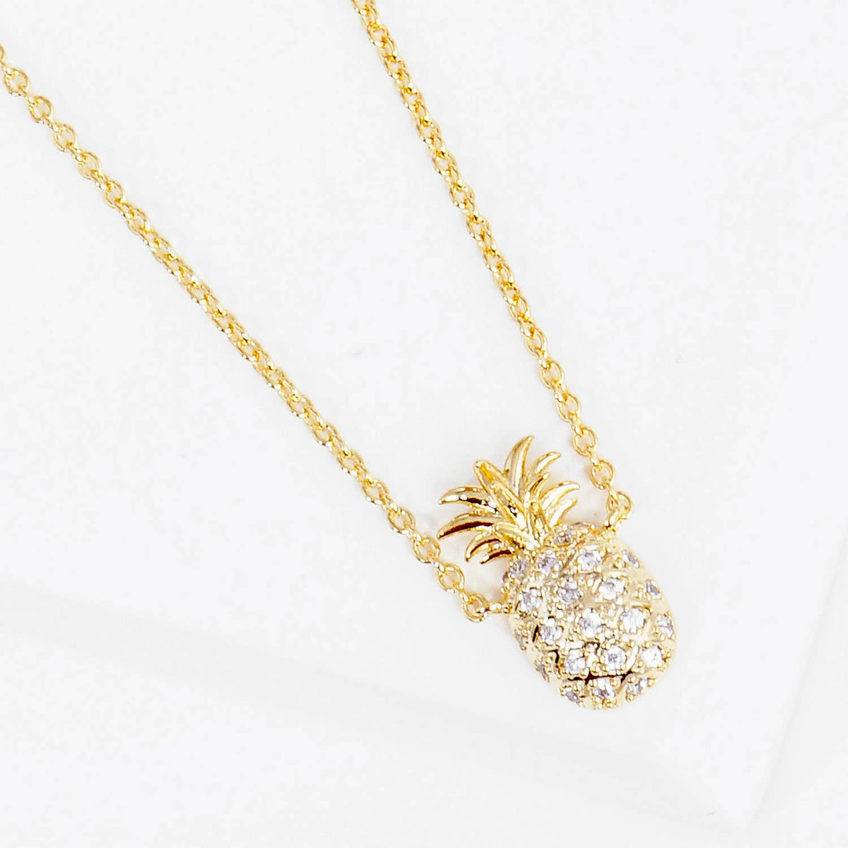 Pavé Pineapple Pendant Necklace