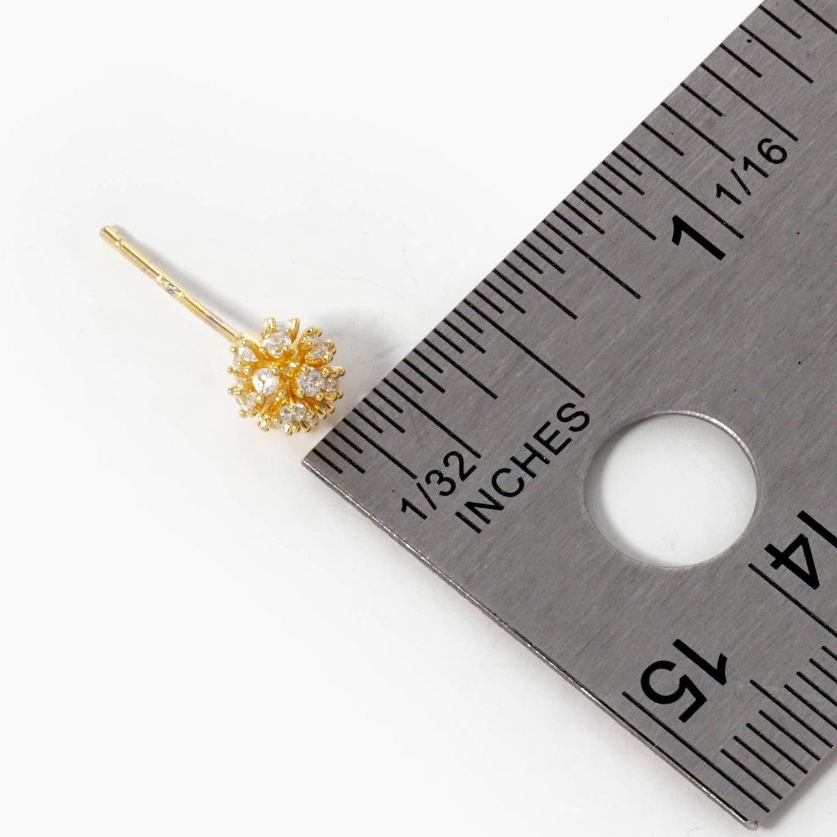 Gold Plated Dandelion Stud Earrings