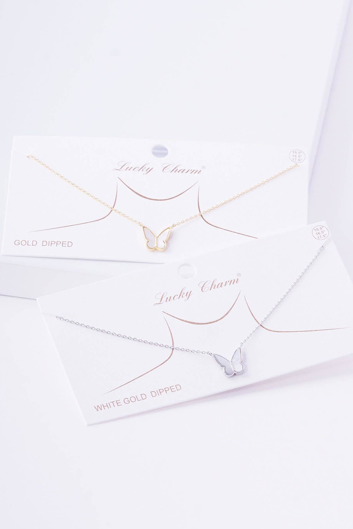 White Shelled Butterfly Necklace