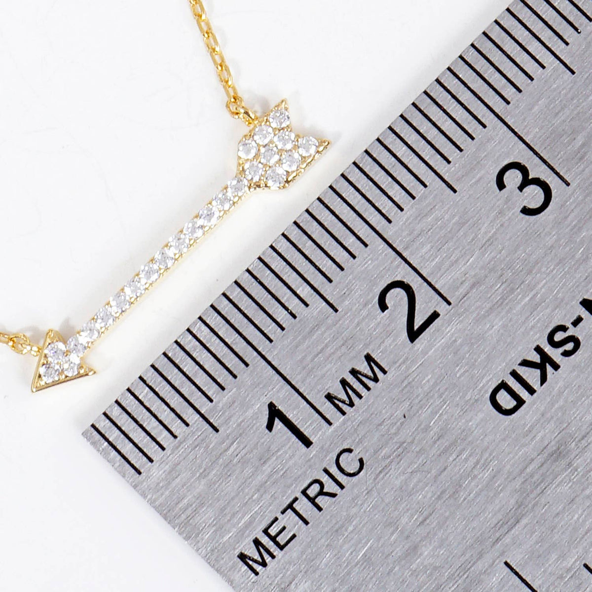 Pavé Diamond Arrow Pendant Necklace