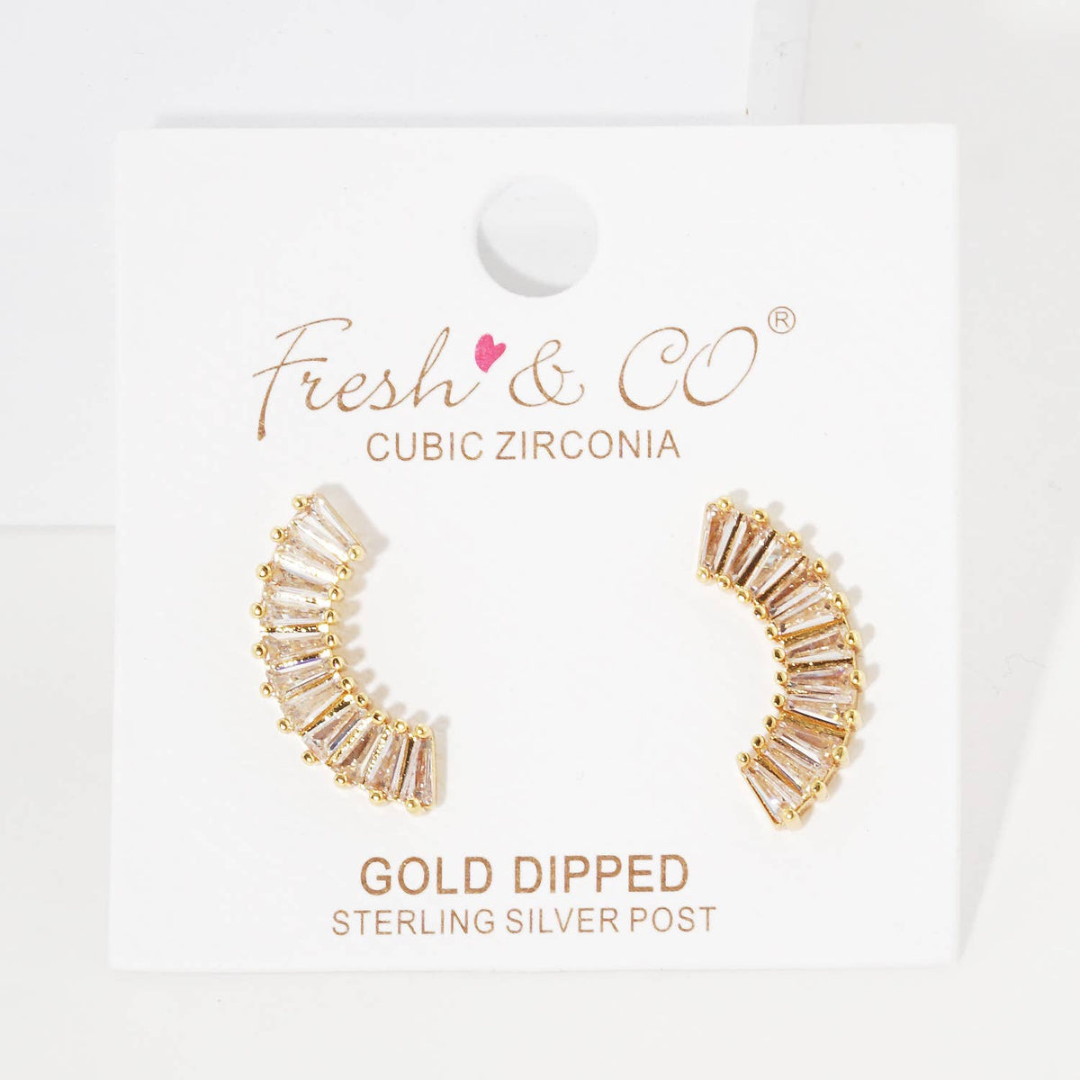 Baguette Cubic Zirconia Ear Crawlers