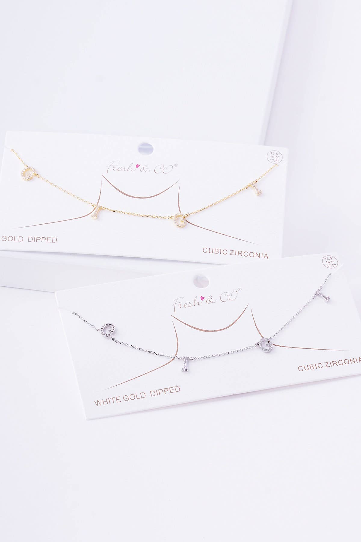 Gold Cubic Spaced Gigi Necklace