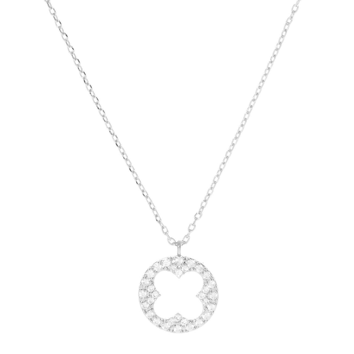 Gold Open Four Leaf Clover Necklace