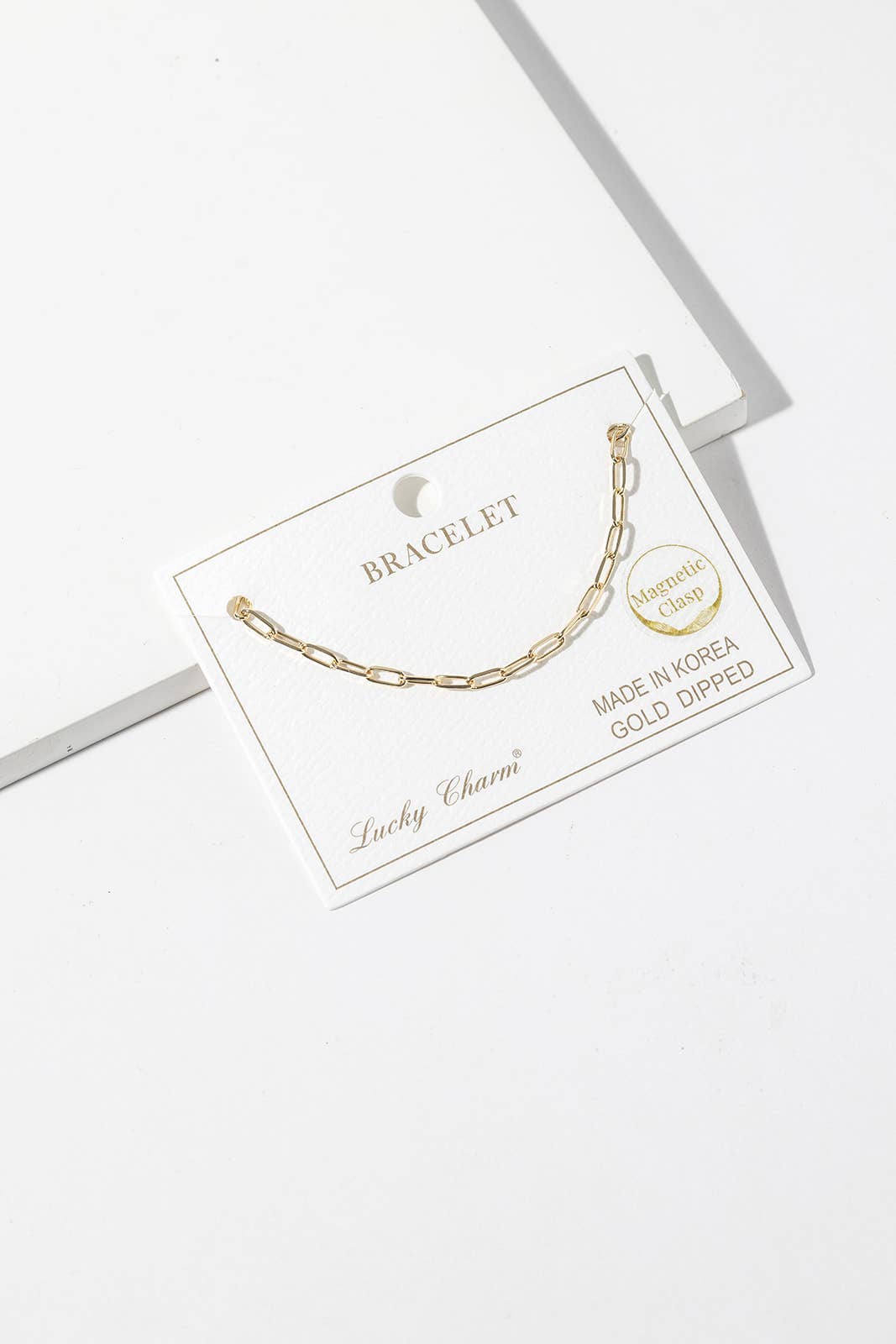 Minimalist Paperclip Chain Bracelet with Magnetic Clasp