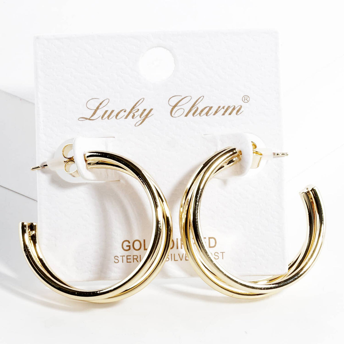 Triple Layered Geometric Hoop Earrings