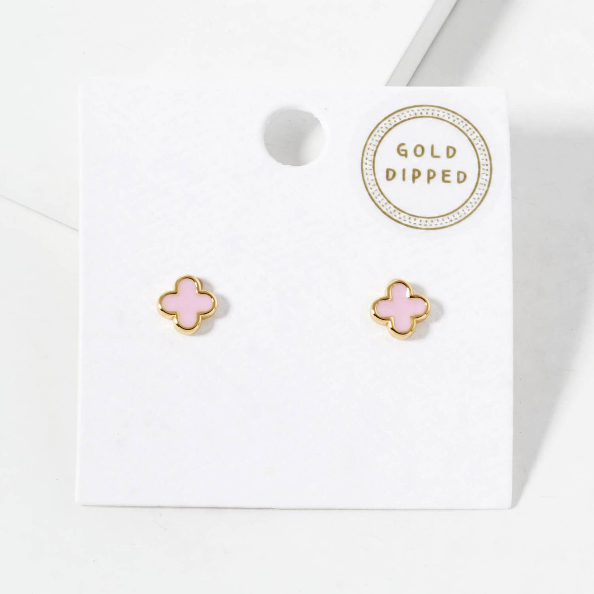 Dainty Clover Stud Earrings | Minimalist Lucky Four-Leaf