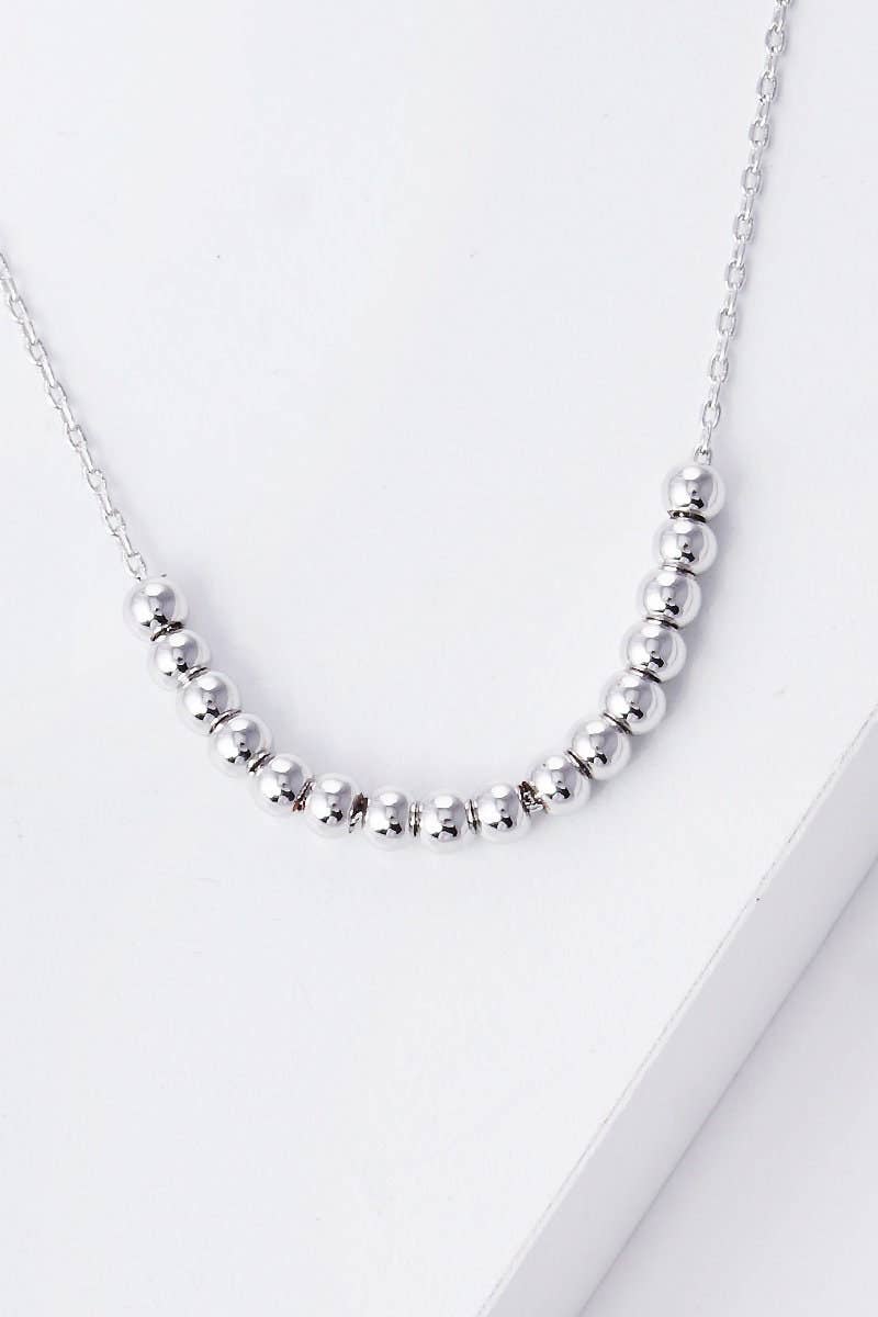 Gold Plated Beaded Ball Necklace