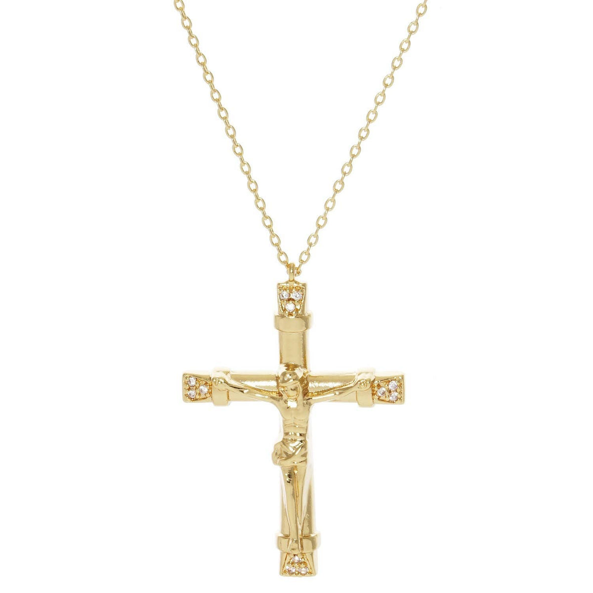 Gold Plated Crucifix Necklace