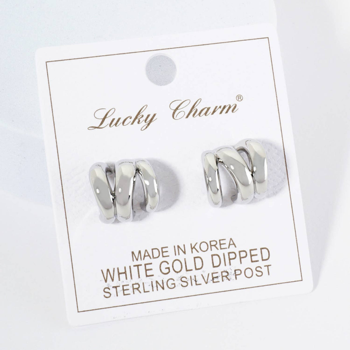 18K Gold Dipped Dainty Spiral 13mm Mini Hoop Earrings