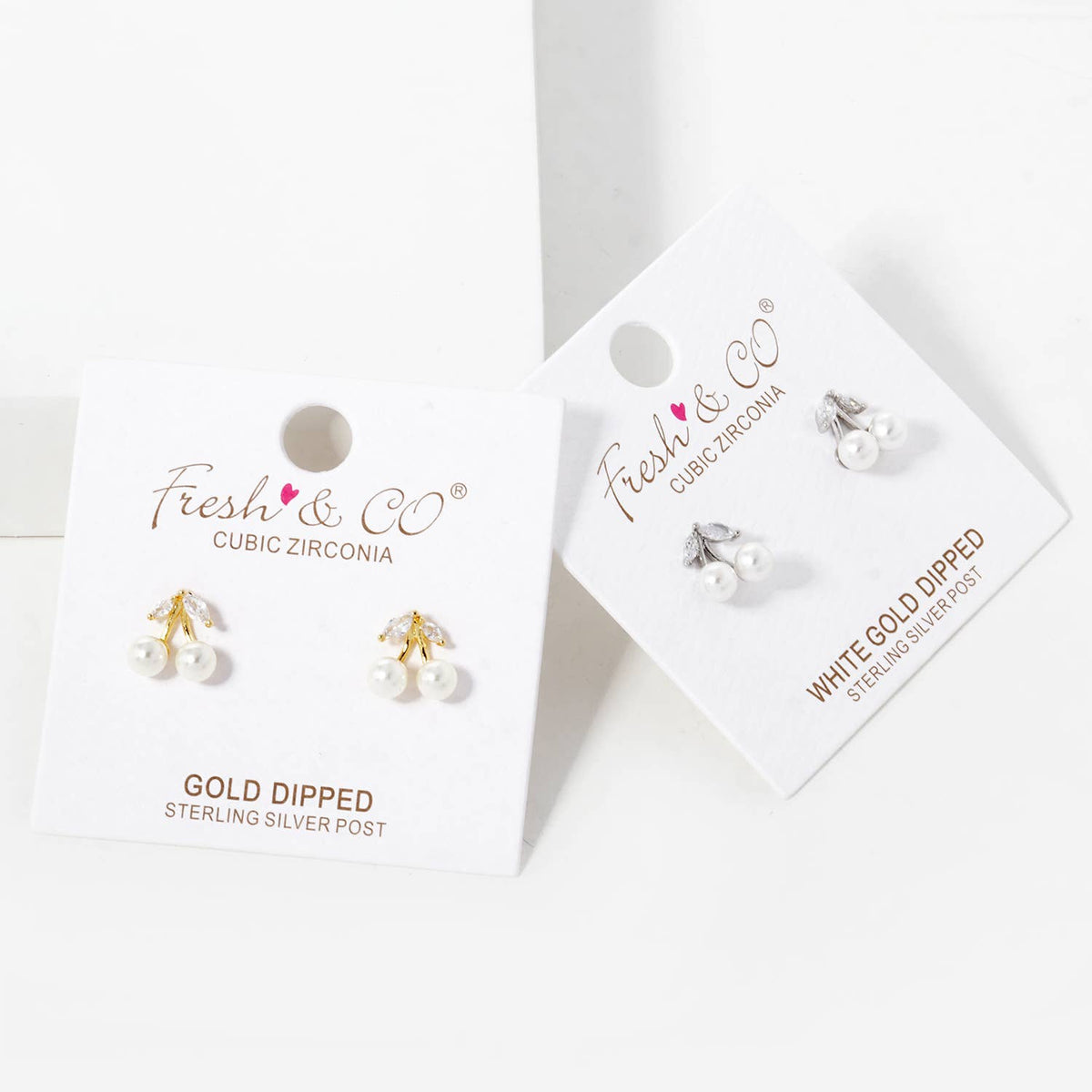 Gold Plated Cherry Stud Earrings