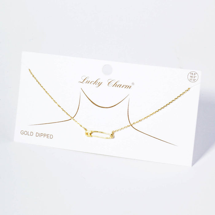 Safety Pin Pendant Necklace