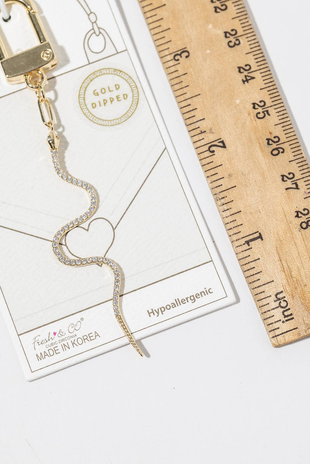 Crystal Snake Bag Charm