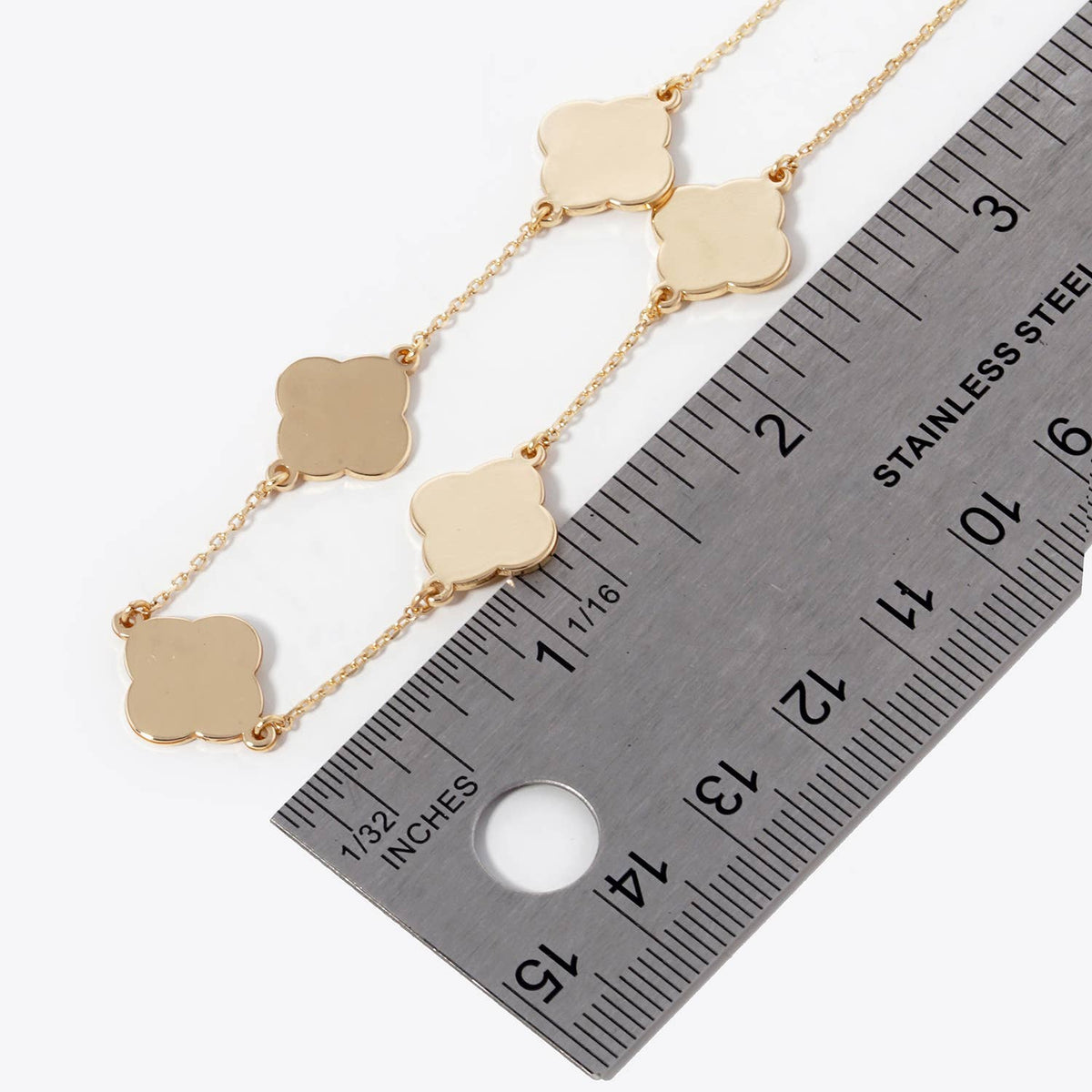 Chic 5-Motif Clover Station Necklace