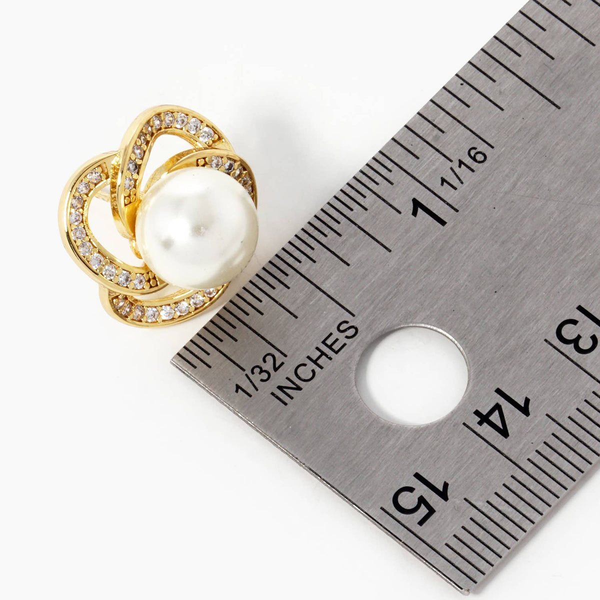 Gold Plated Freshwater Pearl Knot Earrings