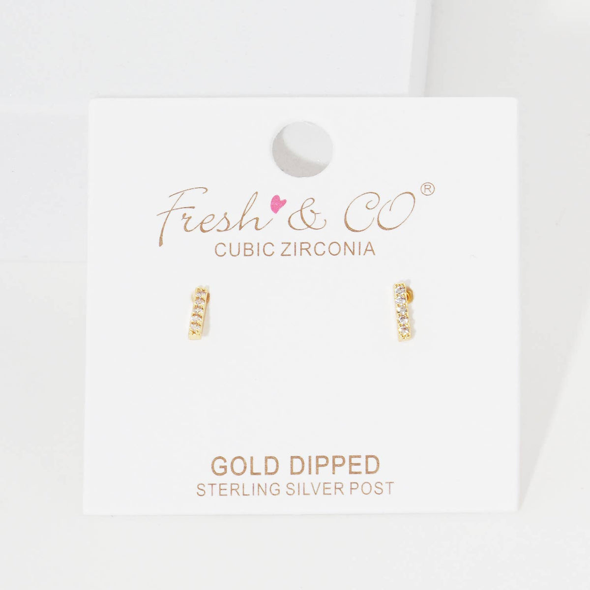 Cubic Zirconia Initial Stud Earrings.