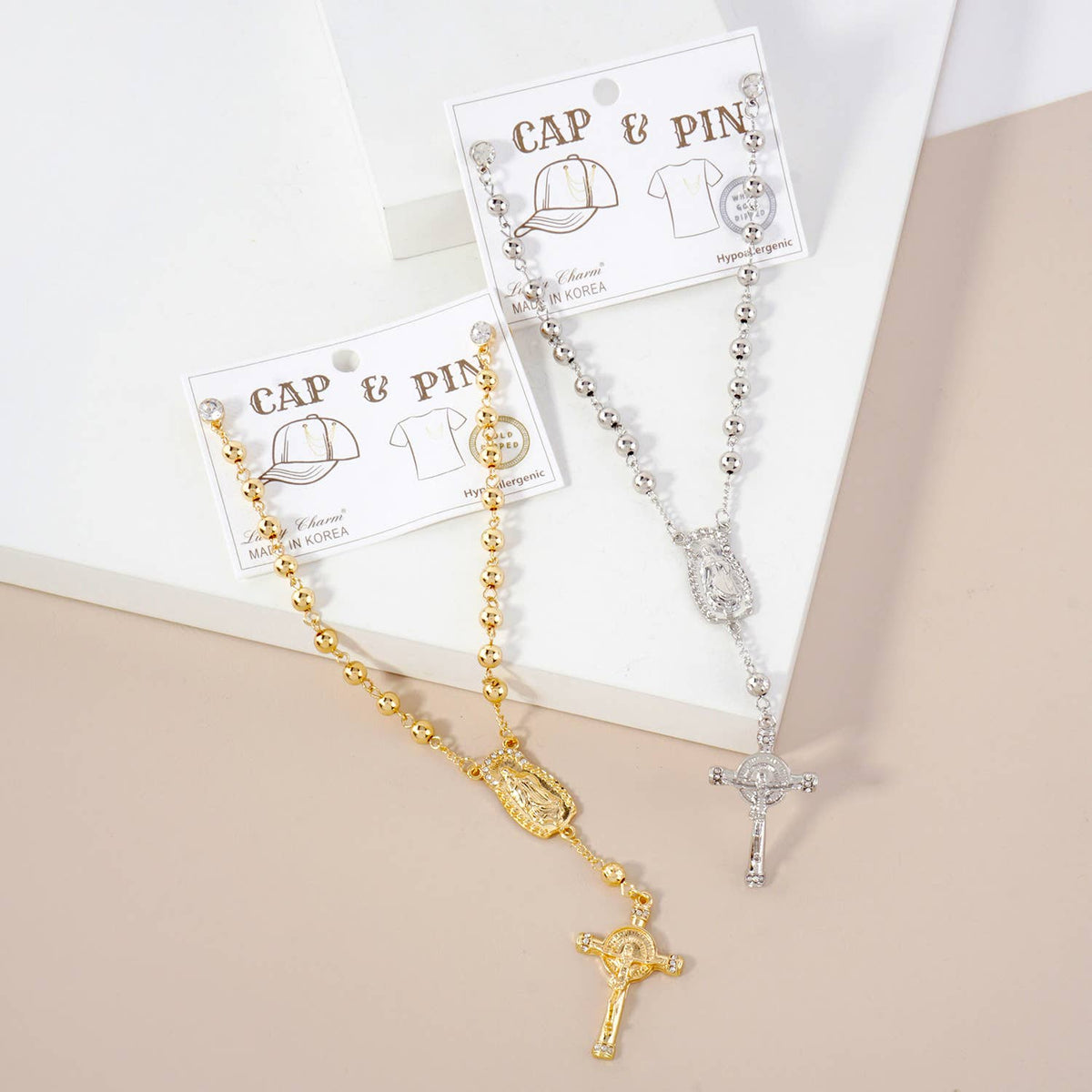 Rosary Cap & Shirt Pin Accessory