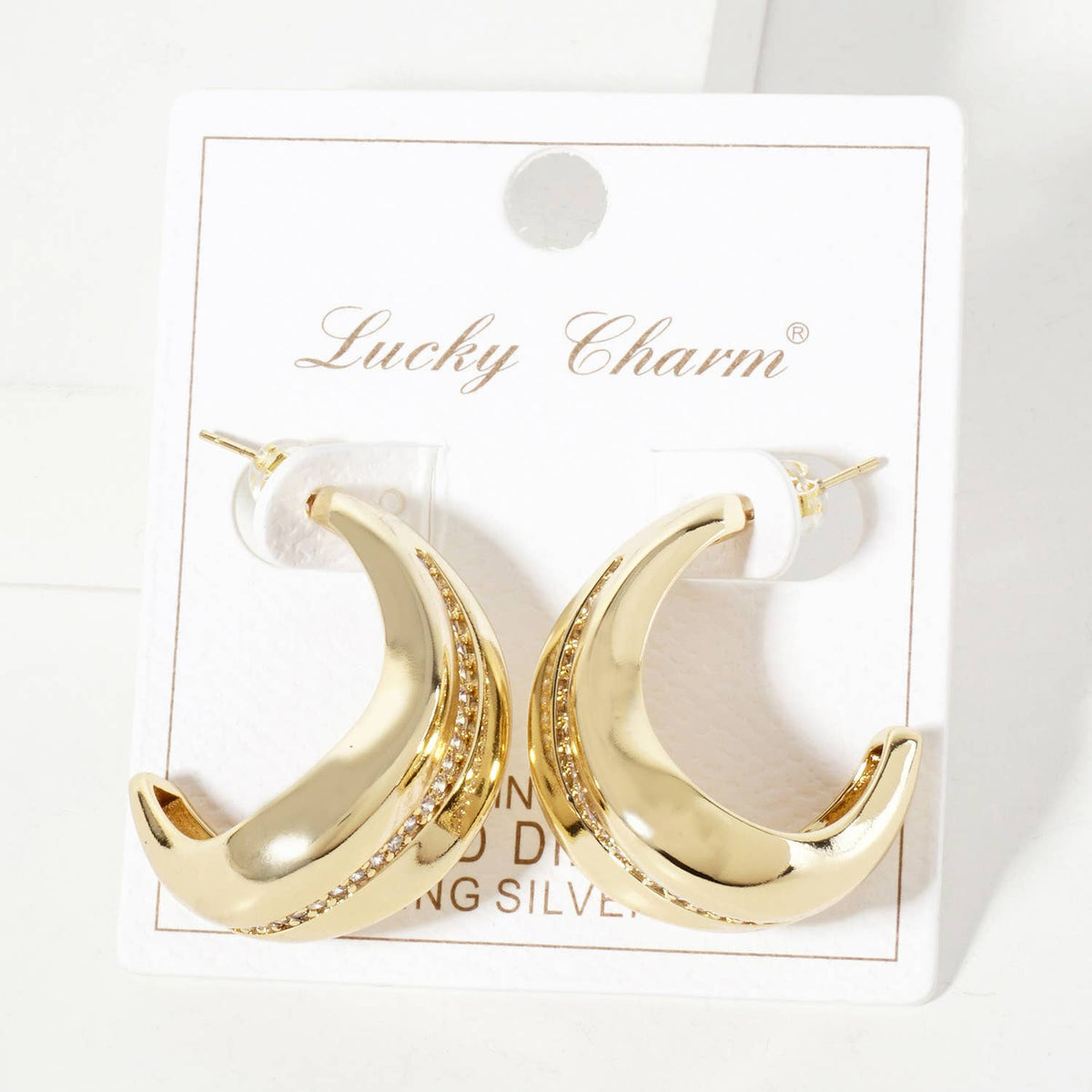 Along the Curve Single-Row 30mm Organic Hoop Earrings