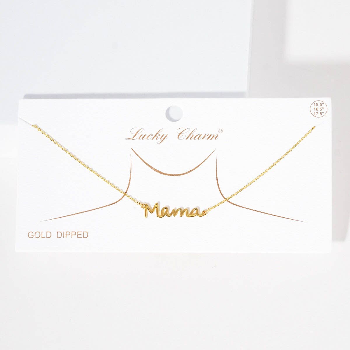 Gold Plated Bold Mama Letter Necklace