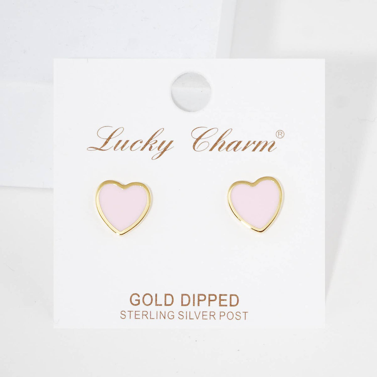 Gold Plated Multicolor Heart Earrings