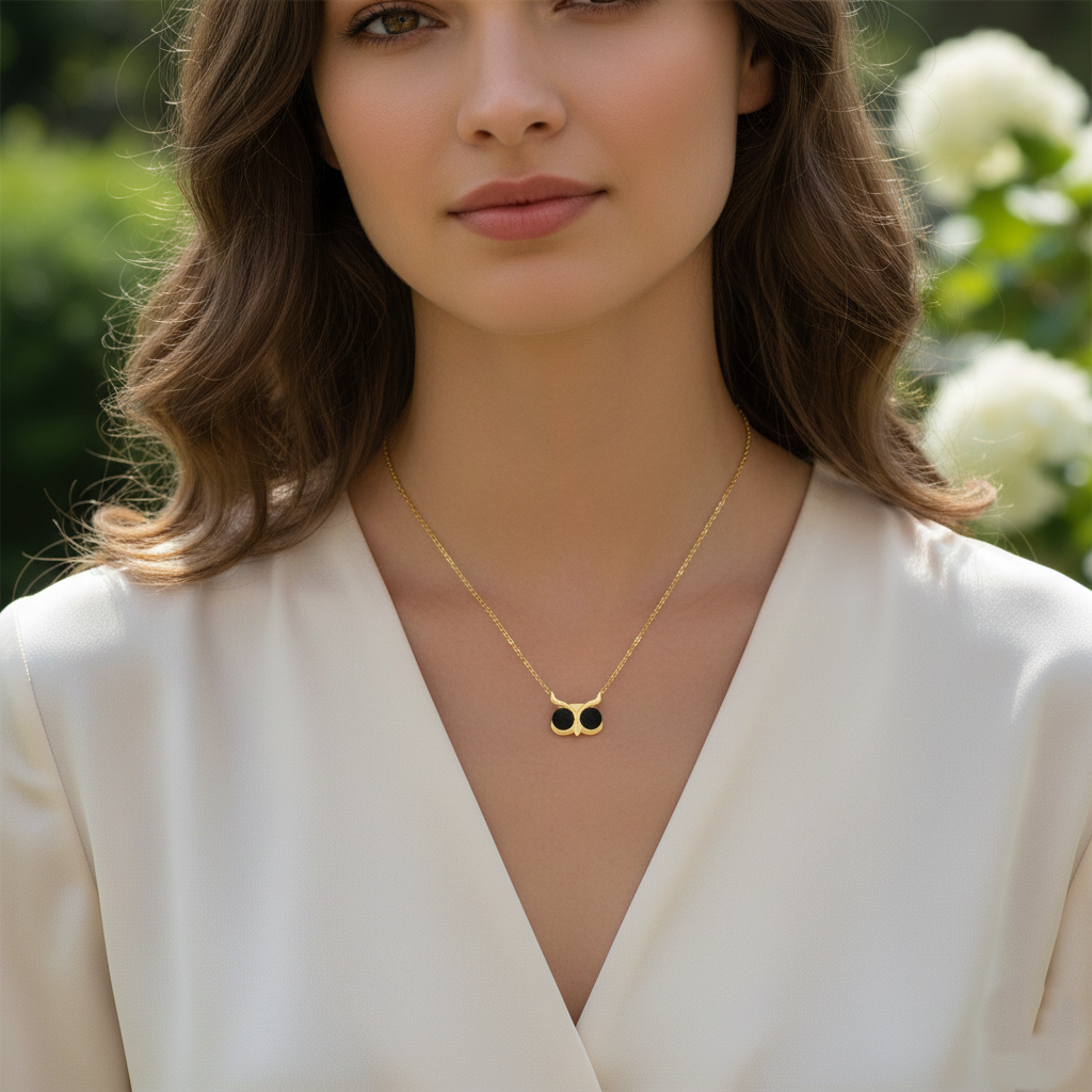 Minimalist Owl Pendant Necklace