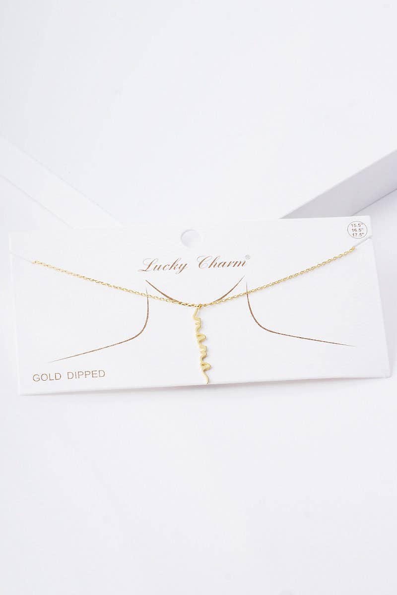 Gold Mama Vertical Necklace
