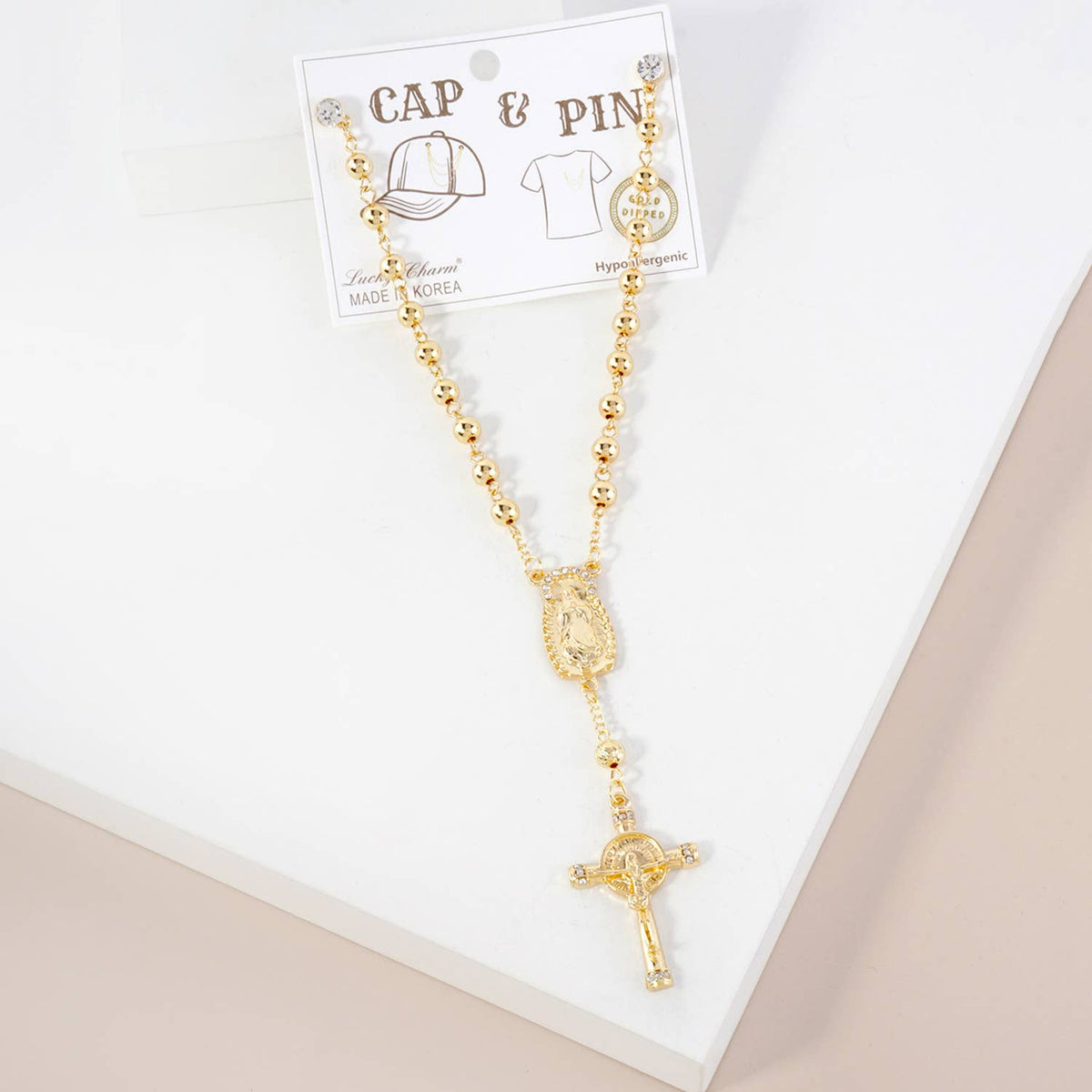Rosary Cap & Shirt Pin Accessory