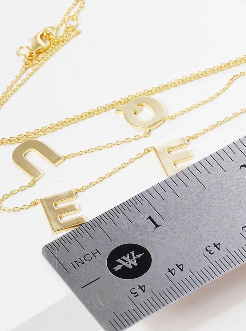 Mini Spaced Letter Queen Necklace