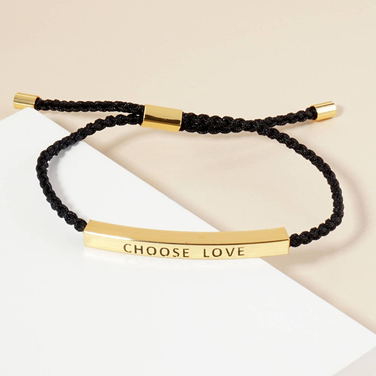 Inspirational Messages "Choose Love" Tube Bar Bracelet