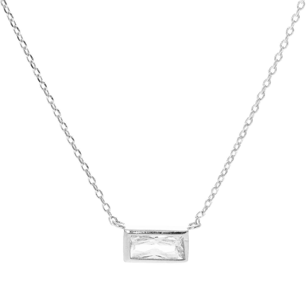 Gold Plated Baguette Necklace