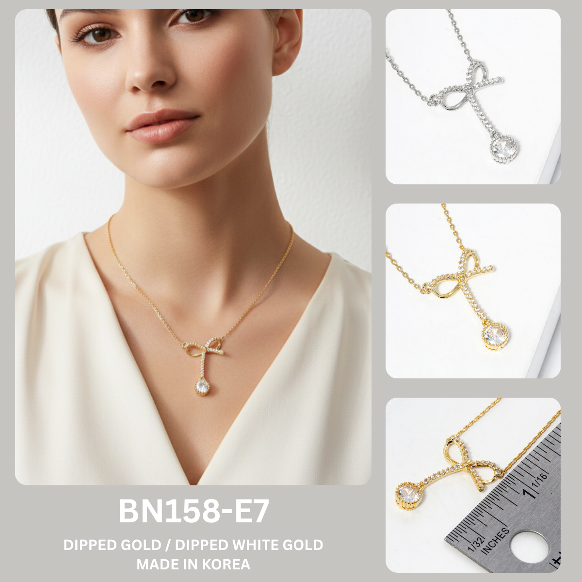 Minimalist Dainty Bow Pendant Necklace