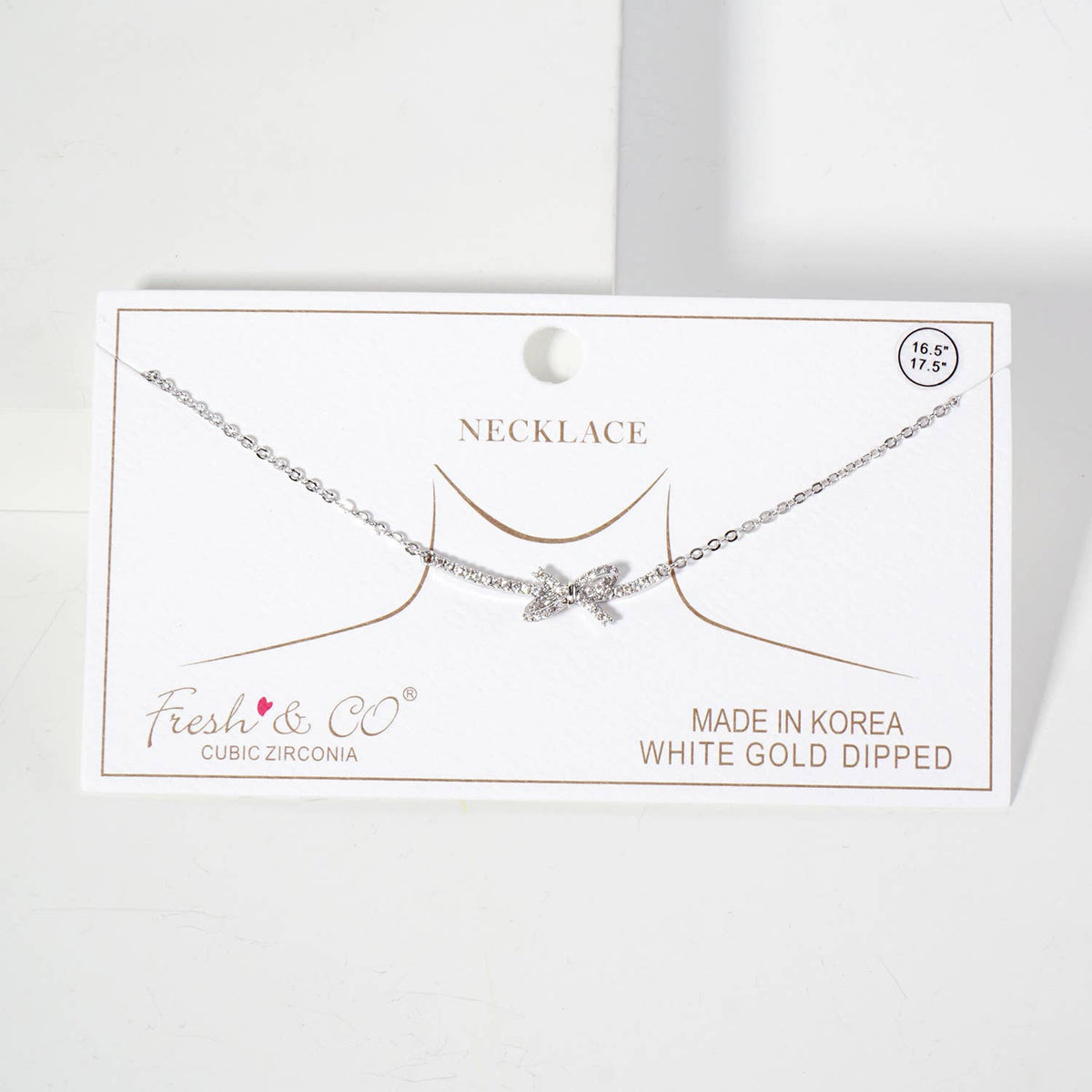 Bow Pendant 18K-Gold-Dipped Brass Necklace